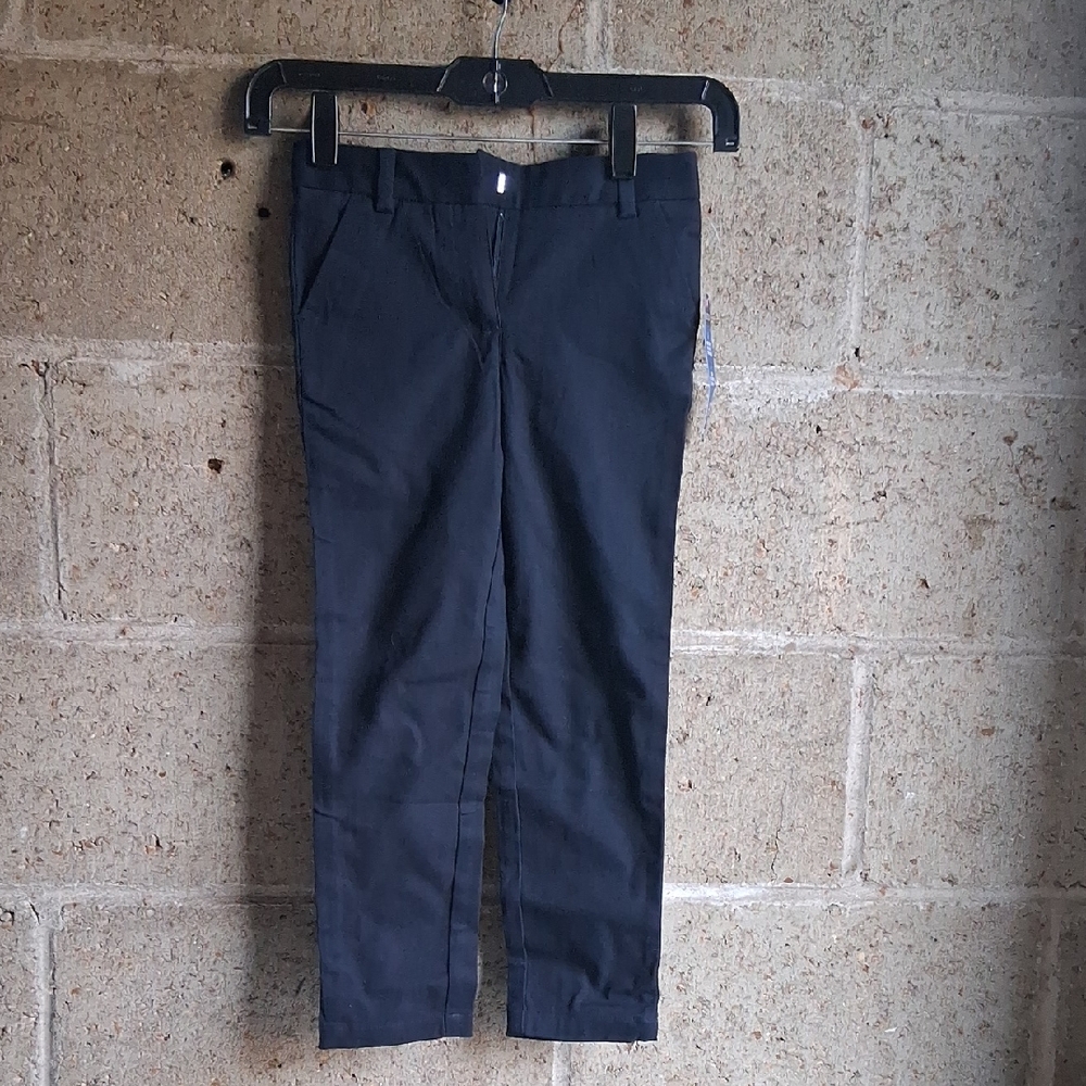NWT Girls Nautica School Uniform Navy Skinny Pants Sz. 6 Regular